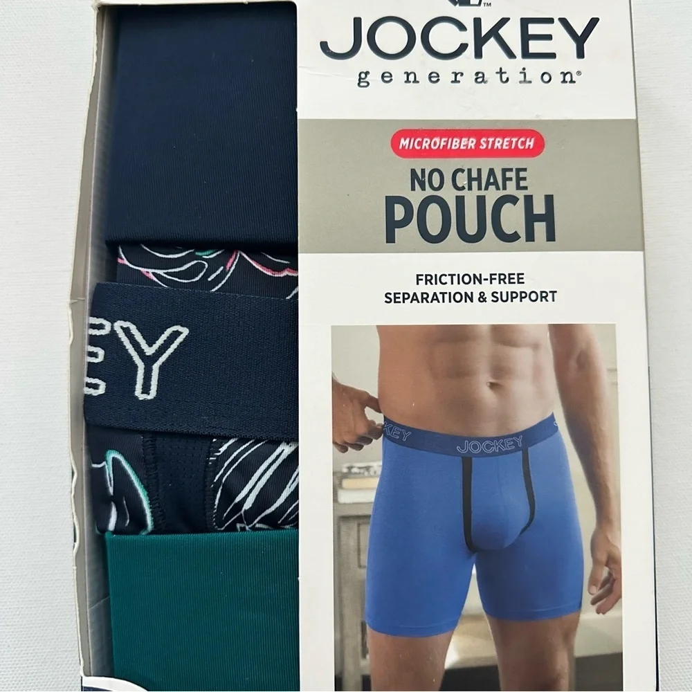 Jockey Generation Men’s 3 Pack Microfiber Stretch No Chafe Boxer Brief Medium